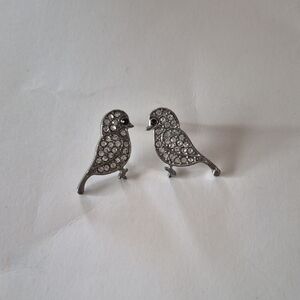 Elegant Silver Bird Earrings